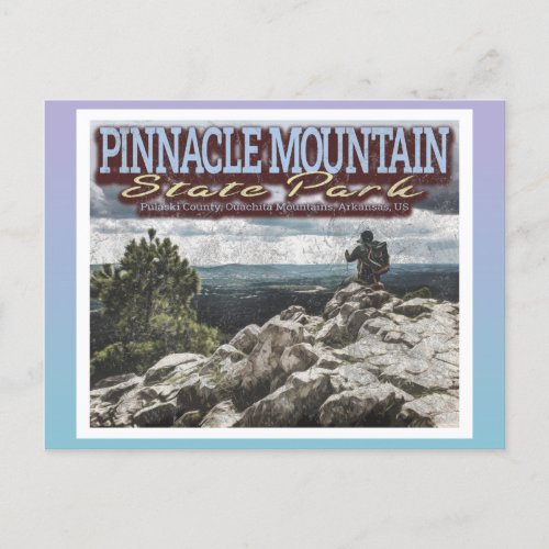 PINNACLE MOUNTAIN _ QUACHITA MOUNTAINS _ ARKANSAS POSTCARD