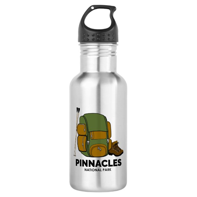 Pinnacles National Park Backpack Stainless Steel Water Bottle (Front)