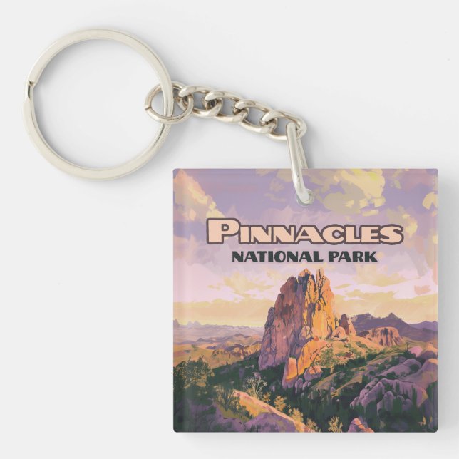 Pinnacles National Park Buttes California  Keychain (Front)