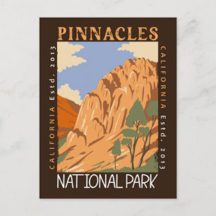 Pinnacles National Park California Distressed Postcard