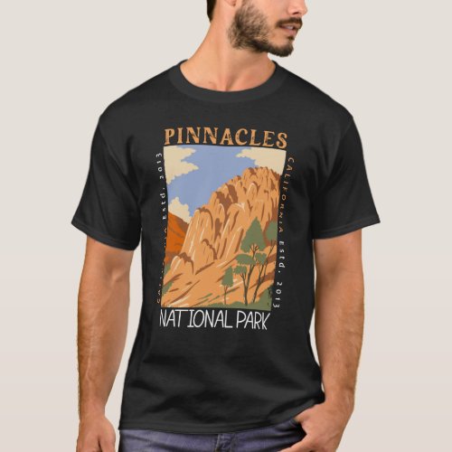 Pinnacles National Park California Distressed  T_Shirt