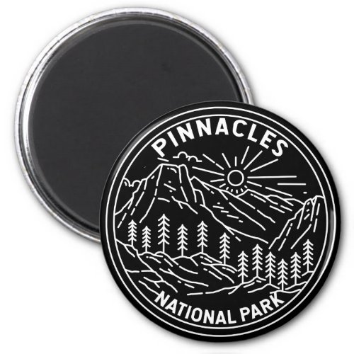 Pinnacles National Park California Monoline Magnet