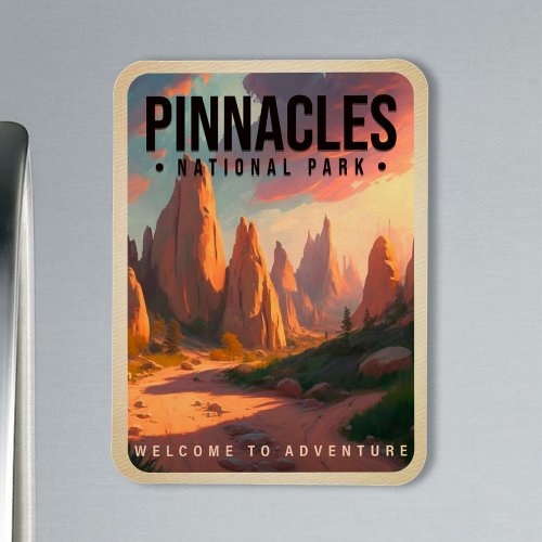 Pinnacles National Park California Vintage Magnet
