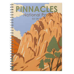 Pinnacles National Park California Vintage  Notebook