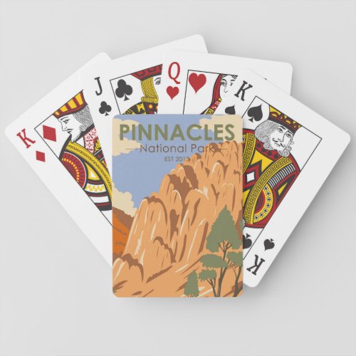 Pinnacles National Park California Vintage  Poker Cards