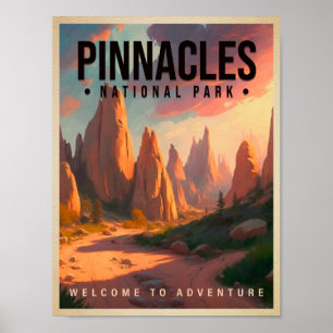 Pinnacles National Park California Vintage Poster
