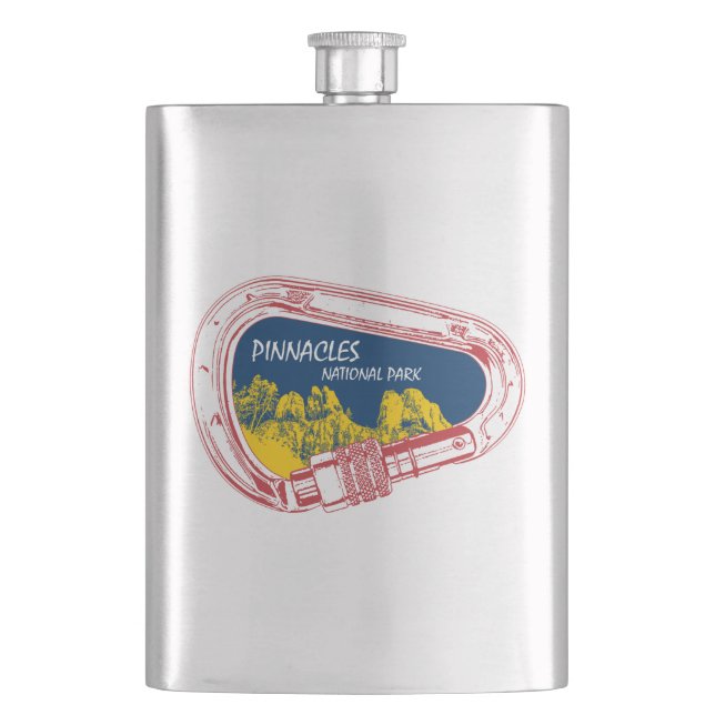 Pinnacles National Park Climbing Carabiner Flask (Front)