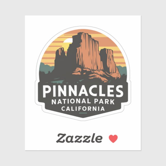 Pinnacles National Park Emblem Sticker (Sheet)