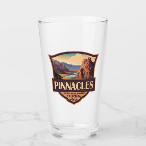 Pinnacles National Park Illustration Travel Art Glass