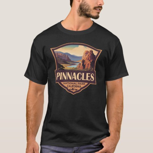 Pinnacles National Park Illustration Travel Art T_Shirt