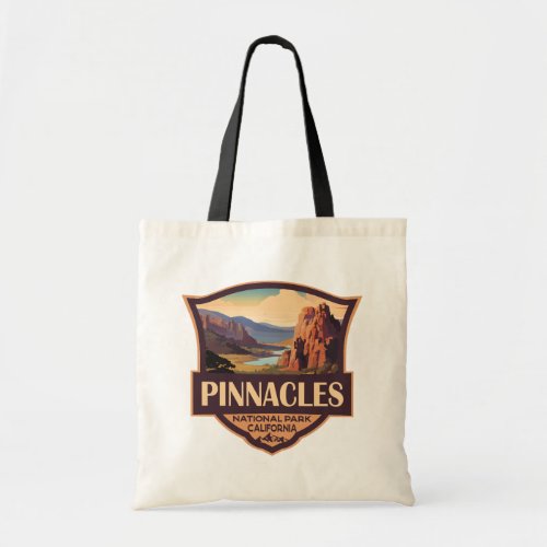 Pinnacles National Park Illustration Travel Art Tote Bag