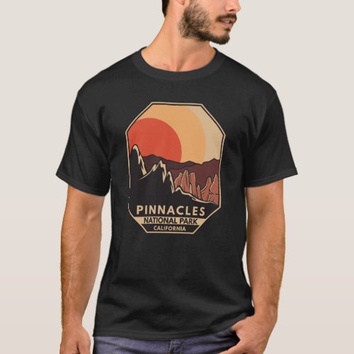 Pinnacles National Park Minimal Retro Emblem T_Shirt