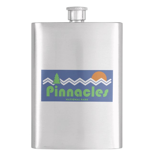 Pinnacles National Park Retro Flask (Front)
