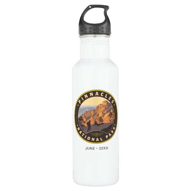 Pinnacles National Park Stainless Steel Water Bottle (Front)