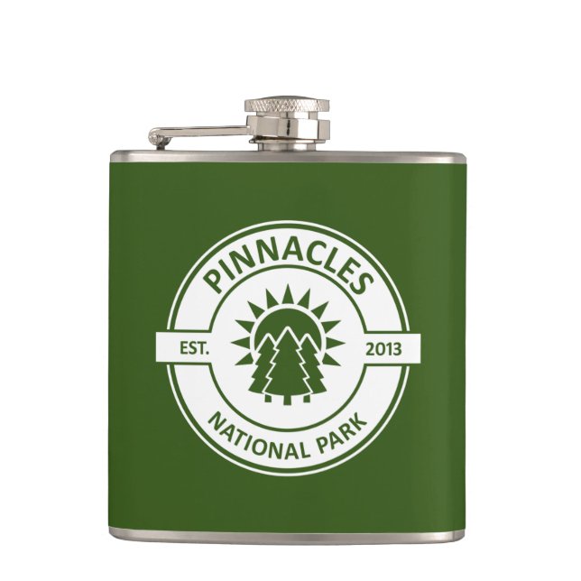 Pinnacles National Park Sun Trees Flask (Front)