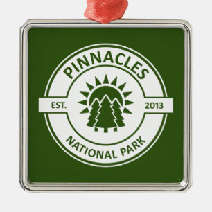 Pinnacles National Park Sun Trees Metal Ornament