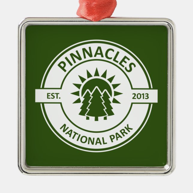 Pinnacles National Park Sun Trees Metal Ornament (Front)