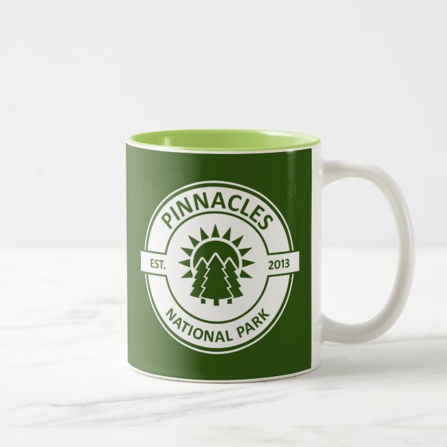 Pinnacles National Park Sun Trees Two-Tone Coffee Mug (Right)