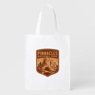 Pinnacles National Park Travel Emblem Grocery Bag