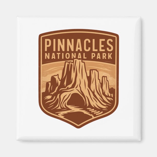 Pinnacles National Park Travel Emblem Magnet (Front)