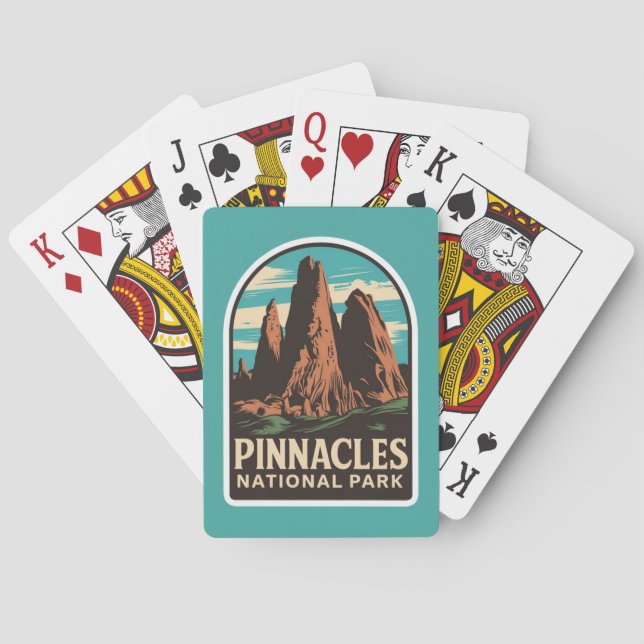 Pinnacles National Park Travel Emblem Poker Cards (Back)