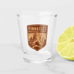 Pinnacles National Park Travel Emblem Shot Glass