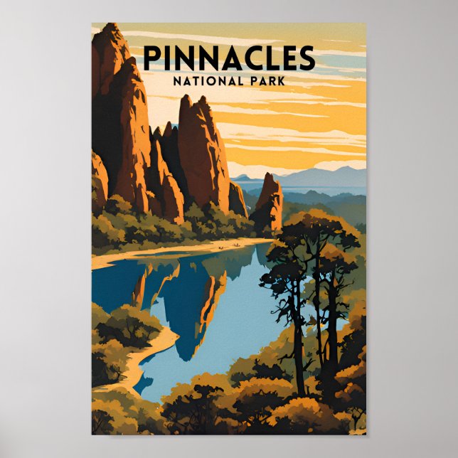 Pinnacles National Park Travel Poster (Front)
