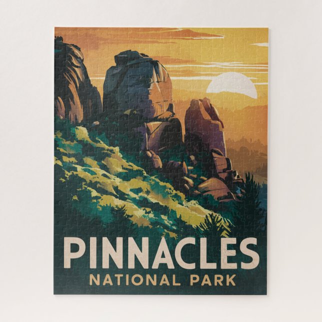 Pinnacles National Park Watercolor Illustration Jigsaw Puzzle (Vertical)
