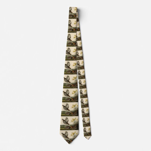Pinnated Grouse (Grous) Audubon's Birds of America Neck Tie (Front)