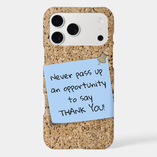 Pinned Blue Note Template Message Cork Board iPhone 17 Pro Max Case
