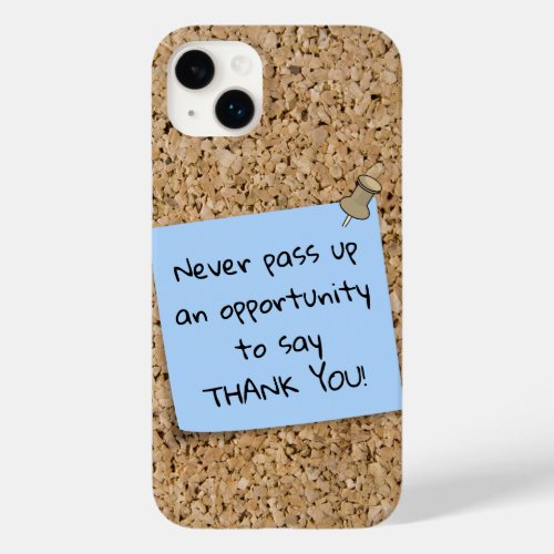 Pinned Blue Note Template Message Cork Board Case_Mate iPhone 14 Plus Case