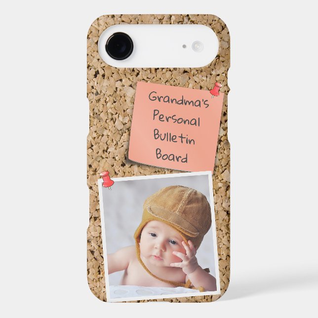 Pinned Coral Note Template Custom Photo Case-Mate iPhone Case (Back)