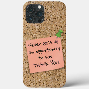 Pinned Coral Note Template Message Cork Board iPhone 13 Pro Max Case