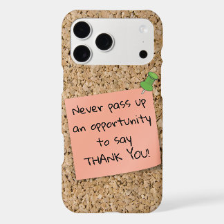 Pinned Coral Note Template Message Cork Board iPhone 17 Pro Max Case