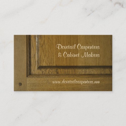 Carpentry or cabinet making business card