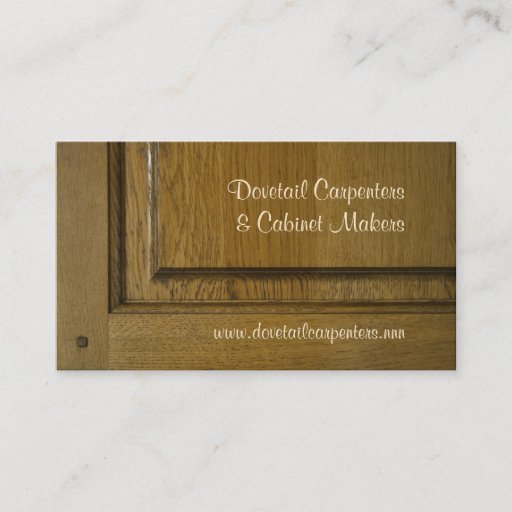 Customizable Carpentry or cabinet making business card