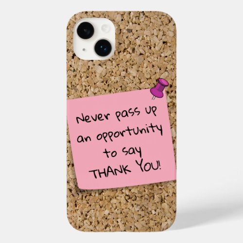 Pinned Pink Note Template Message Cork Board Case_Mate iPhone 14 Plus Case