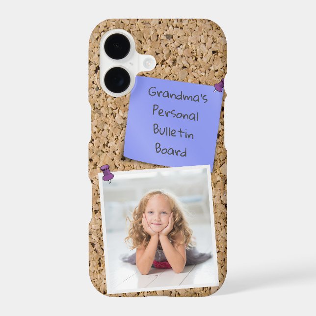 Pinned Purple Note Template Custom Photo Case-Mate iPhone Case (Back)