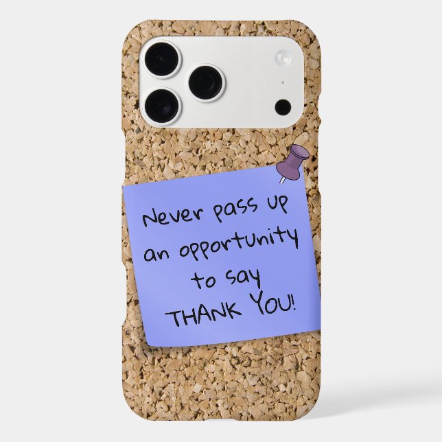Pinned Purple Note Template Message Cork Board Iphone Case (Back)