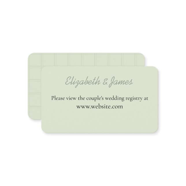 Pinned & Stitched "Getting Hitched" Enclosure Card (Front/Back In Situ)