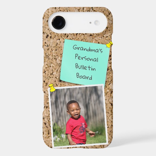 Pinned Teal Note Template Custom Photo Case-Mate iPhone Case (Back)