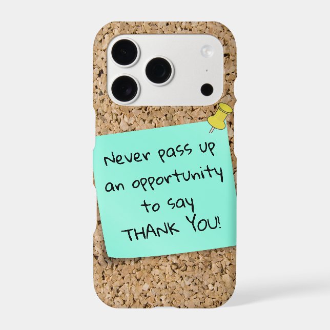 Pinned Teal Note Template Message Cork Board Iphone Case (Back)