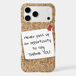 Pinned White Note Template Message Cork Board iPhone 17 Pro Max Case