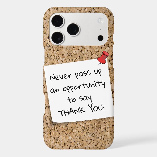 Pinned White Note Template Message Cork Board Case-Mate iPhone Case (Back)