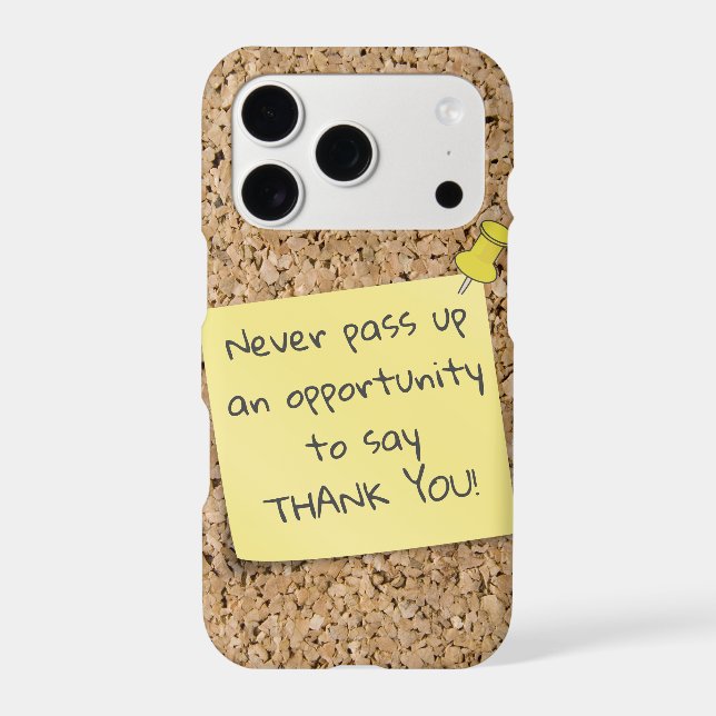 Pinned Yellow Note Template Message Cork Board Iphone Case (Back)