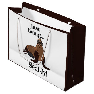 Pinnipeds Seal Funny Large Gift Bag