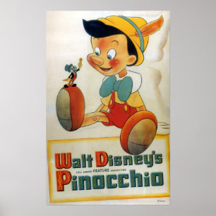 Pinocchio and Jiminy Cricket Poster