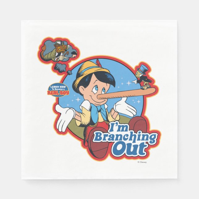 Pinocchio | I'm Branching Out Napkins (Front)