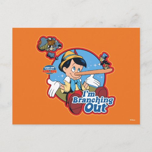 Pinocchio  Im Branching Out Postcard