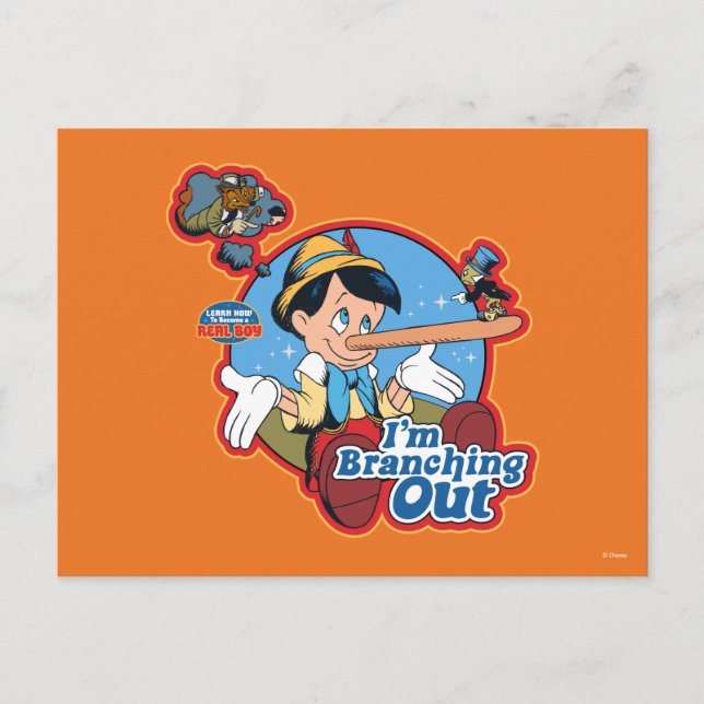 Pinocchio | I'm Branching Out Postcard (Front)